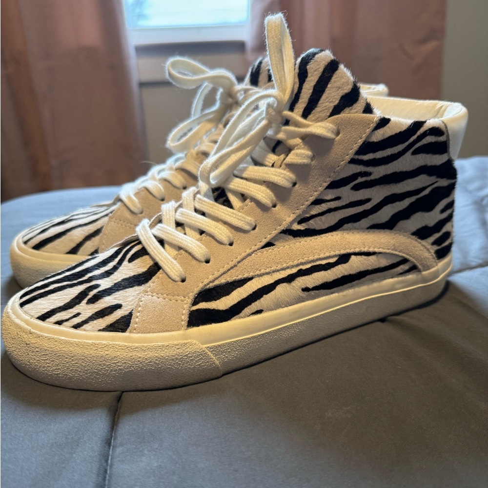 Madewell/high top zebra shoes women’s 8.5